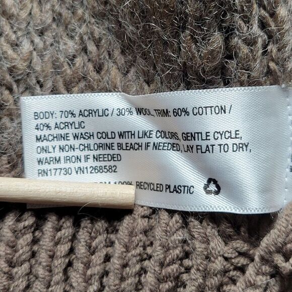 AâNewâDay BrownâOpen-KnitâCardiganâSzâ2X - Picture 5 of 7